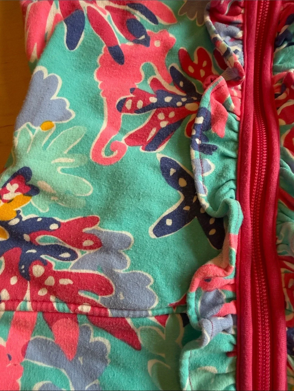LILLY PULITZER Zip Front Hoodie Sweatshirt Jacket